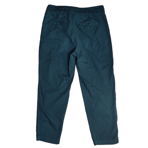 Gap Easy Pants Size Small Black Cotton Pull-On Drawstring Mid Rise Crop Elastic - Picture 2 of 9